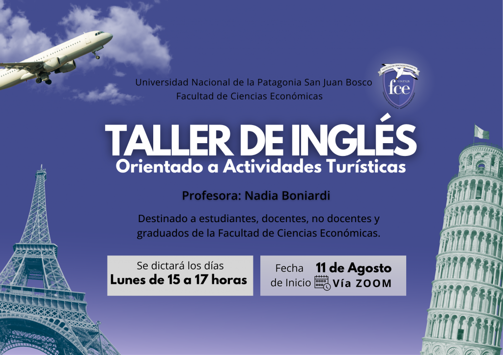 Taller de Inglés orientado a Actividades Turísticas